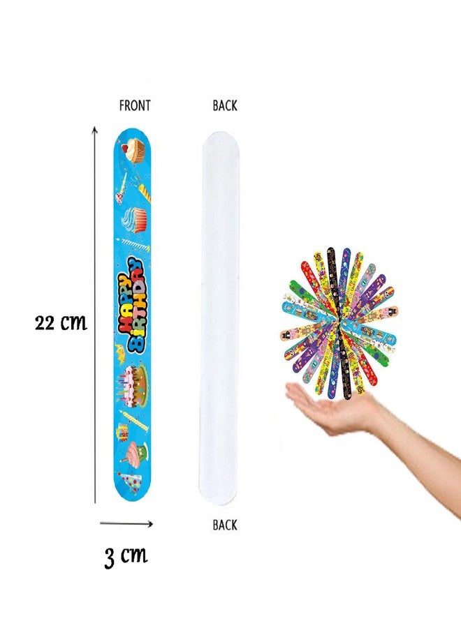 Jubobu Birthday Theme Return Gifts,Slap Bracelets,12Pcs Slap Bracelet Birthday/Party - Image 3